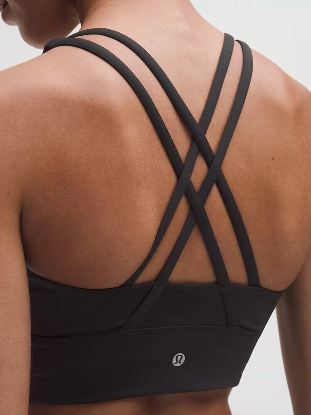 lululemon Energy Longline Bra Medium Support, Black Size 6